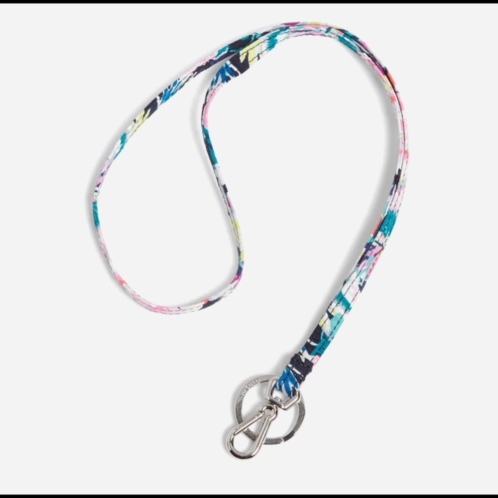 NWT Vera Bradley Garden Grove Signature Ring & ID Clip Lanyard.